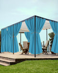 Grommet Outdoor Curtains for Patio Waterproof 8 Pcs 54x108 In Teal | by HolidayIdeas