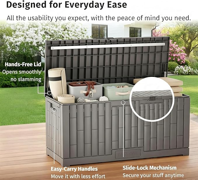120 Gallon Resin Deck Box, Package Delivery Box - Image 6