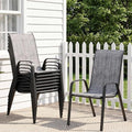 TLSUNNY Patio Chair, Outdoor Stackable Textilene Chairs Set of 8, by TLSUNNY