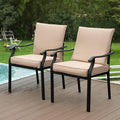 LVUYOYO Outdoor Patio Dining Chairs Set of 2, Metal Stackable Chairs Set by LVUYOYO