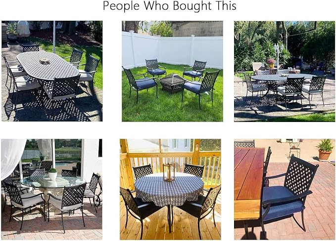 Patio Dining Chairs Stackable Outdoor Chairs Dining Furniture Set of 4 - Image 7