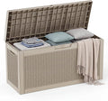 70 Gal Waterproof Outdoor Storage Box UV Resistant Deck Box | Storage bench by EASYUP