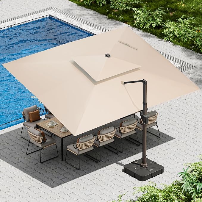 10 X 13 FT Cantilever Patio Umbrella Outdoor by Ombrellon
