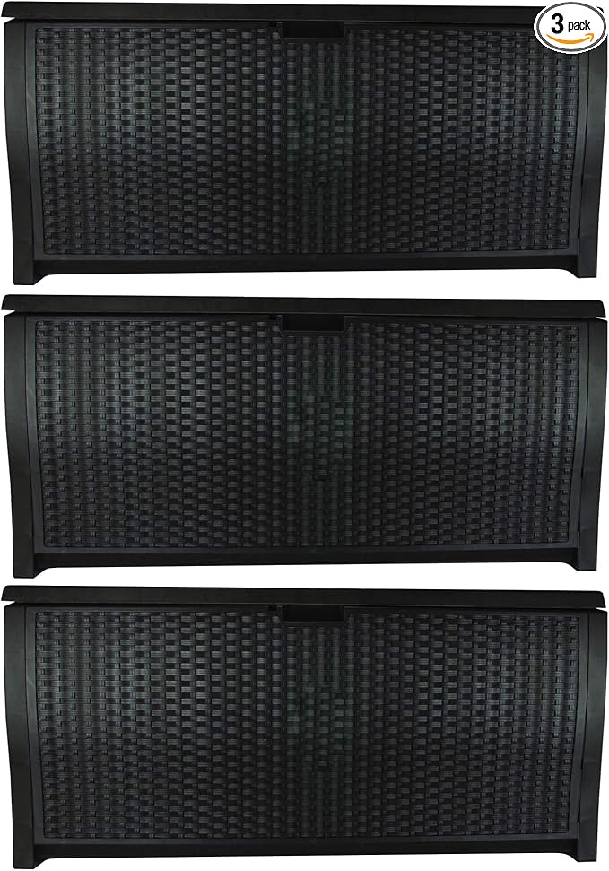 Suncast 99 Gallon Deck Garden Garage Home Wicker Resin Pool Box by Unknown