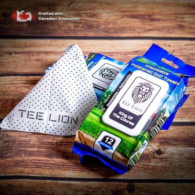 TeeLion Golf Towels are The Easiest and Most Convenient Way to Keep Your Clubs and Golf Balls Clean, from The First tee to The Final Hole. Designed as a moistened Disposable Towel