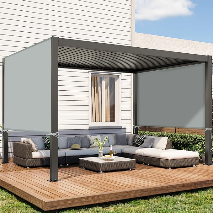 Pergola Shade Cover Replacement, 17 x 6.8 Ft, Adjustable Sliding Design - Image 6