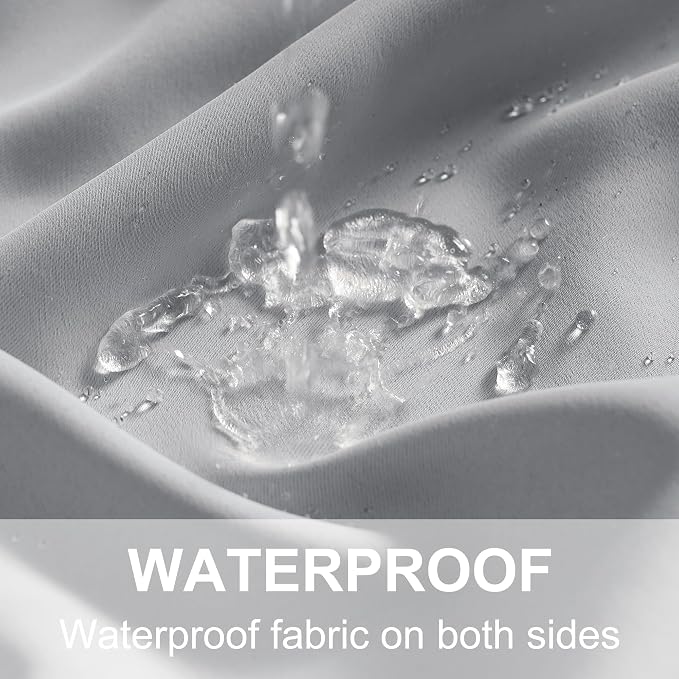 RYB HOME Outdoor Curtains for Patio Deck, Waterproof & Block Sunlight | Thermal - Image 5