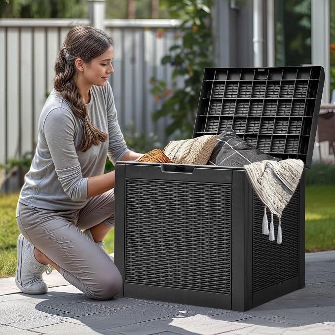 YITAHOME 32 Gallon Outdoor Storage Box | Water Resistant Resin Deck Box - Image 2