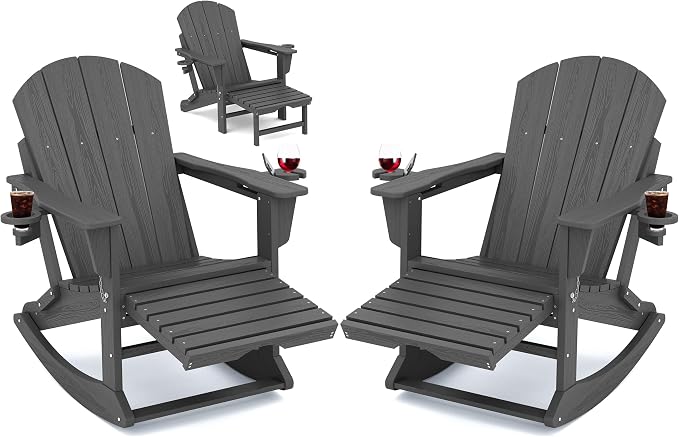 Adirondack Rocking Chair Set of 2 by KINGYES