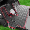 Golf Cart Floor Mat for Yamaha G29 Drive, Upgraded Non-Slip Full Coverage Liner Mats Replacement Thick Rubber, Hexagonal Pattern
