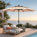 PHI VILLA 10ft Outdoor Patio Umbrellas, 3 Tier Vented Table Umbrella, 1.5" Pole by PHIVILLA