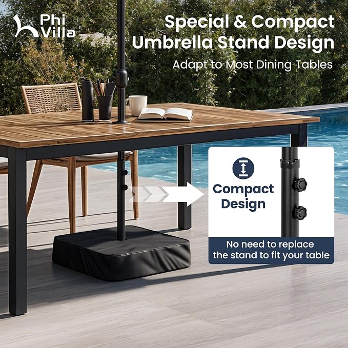 PHI VILLA 15ft Large Outdoor Patio Umbrella - Image 5