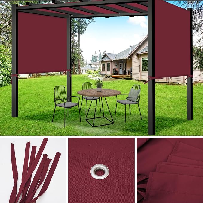 17x6.8 Ft Universal Pergola Replacement Canopy, Outdoor Canopy Shade Cover | - Image 3