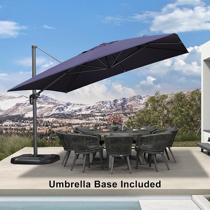 PURPLE LEAF Patio 11.5' x 11.5' Telescopic Umbrella - Image 2