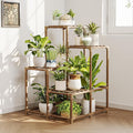 Bamworld Corner Plant Stand Indoor Outdoor Plant Shelf Small Plant Table | by Bamworld