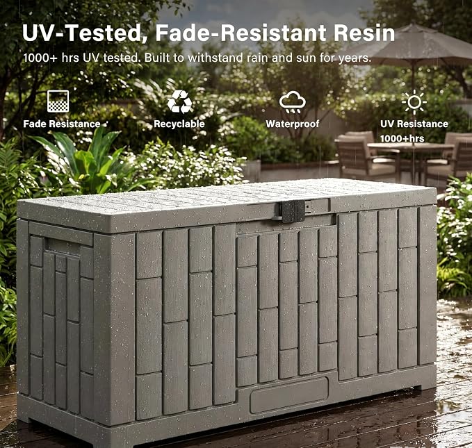 60 Gallon Resin Deck Box, Package Delivery Box - Image 5