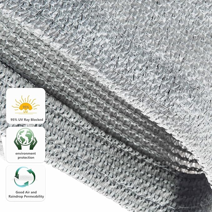Tronssien Rectangle 16'x20' Sun Shade Sail, 95% UV Blockage Canopy Awning - Image 4