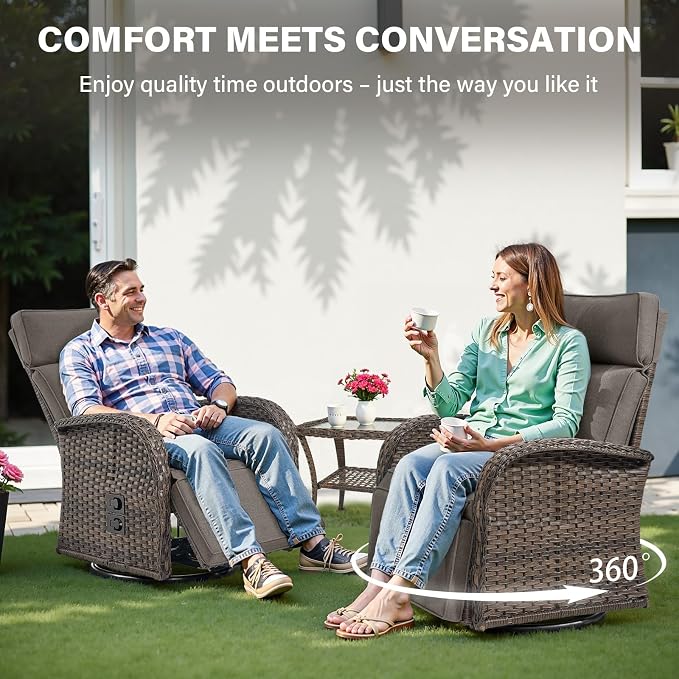 5 Piece Wicker Patio Furniture Set - Image 3