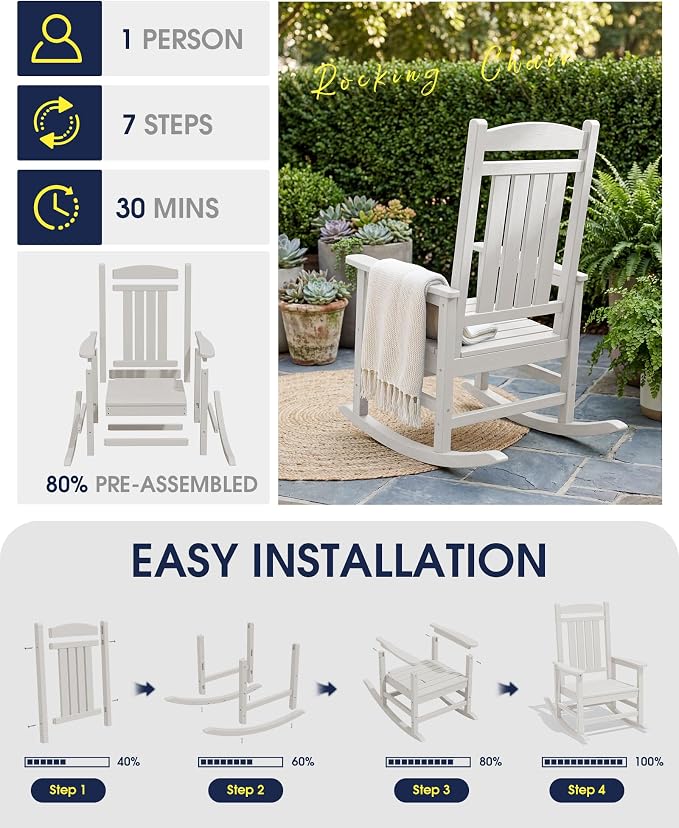Oversized Outdoor Rocking Chair - Image 7