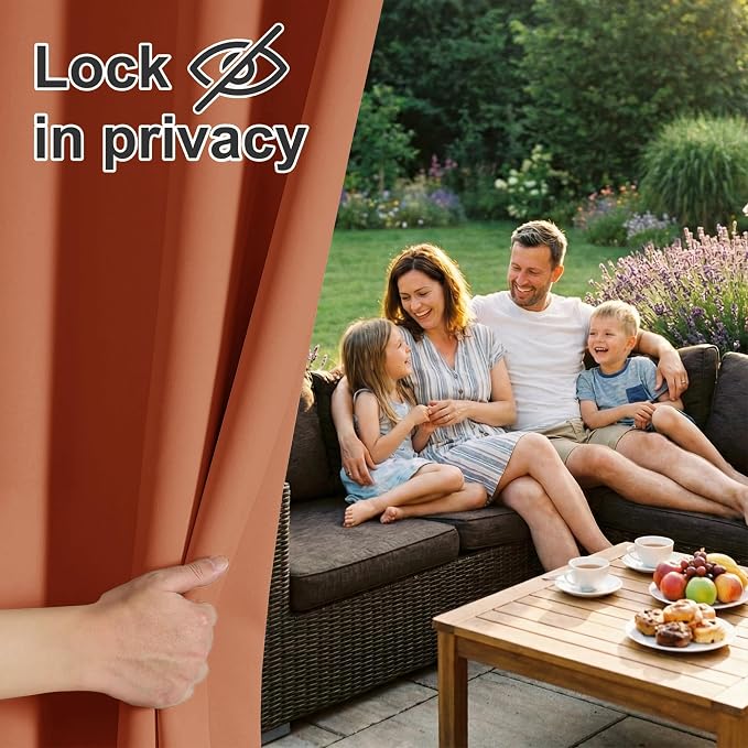RYB HOME 2 Panels Outdoor Curtains - Image 6