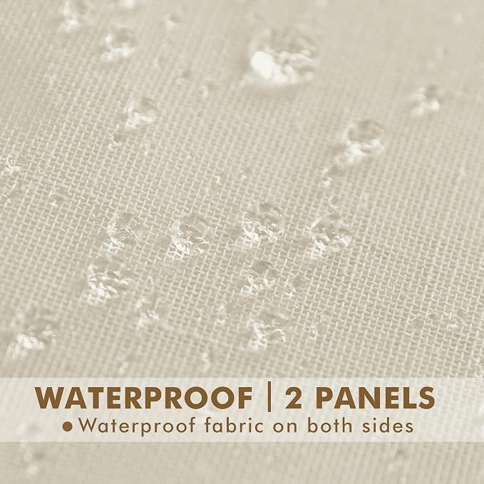 Semi Voile Beige Sheer Outdoor Curtains - Image 4