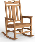 Oversized Outdoor Rocking Chair, 380lbs Heavy-Duty Large Patio Rocker, Weather by CIOKEA
