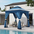 8'x8' Outdoor Gazebo, Metal Frame Heavy Duty Patio Canopy Tent Shelter by LAUSAINTHOME