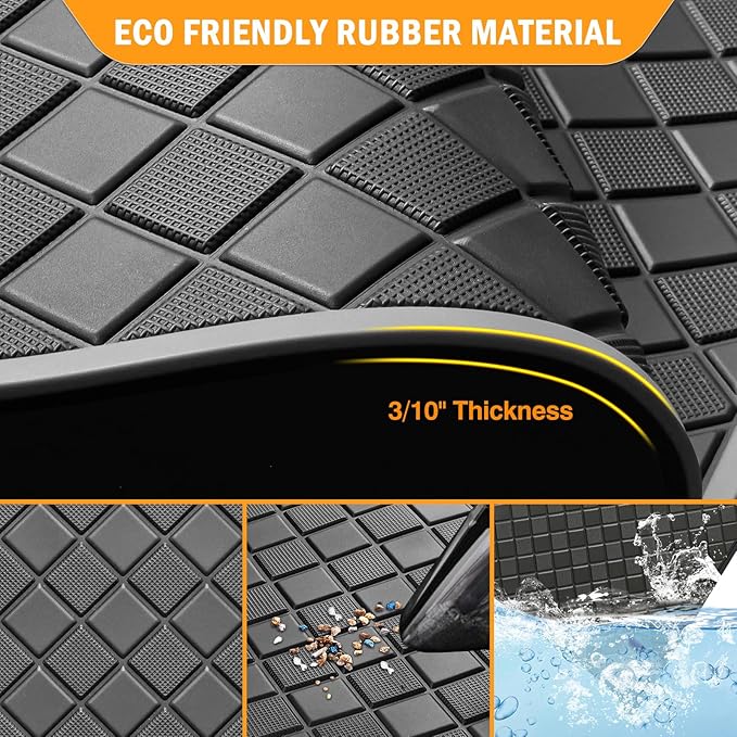 Golf Cart Floor Mat for Yamaha,Customize Non-Slip Full Coverage Liner Matt Replacement Fits to Yamaha G29/Drive, Drive2,Adventurer,QuieTech 2017+,Durable Easy to Clean