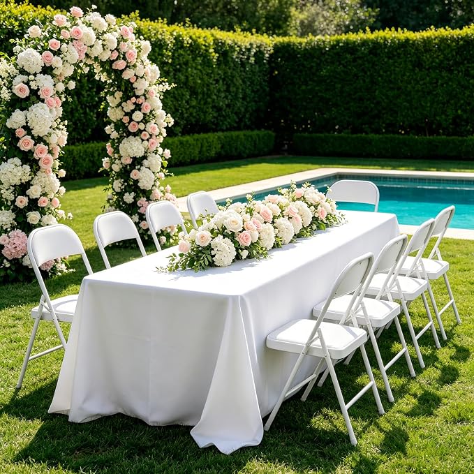 6 Pack Padded Folding Chairs, Portable Metal Foldable Chairs - Image 2