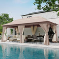 10'x20' Outdoor Gazebo, Metal Frame Heavy Duty Patio Canopy Tent Shelter by LAUSAINTHOME