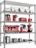 M MZG 3500LBS 59" W 5 Tier Storage Shelves Rack Metal Wire Shelving Unit by MEIGAOPLASTICANDMETALHKCOLIMITED