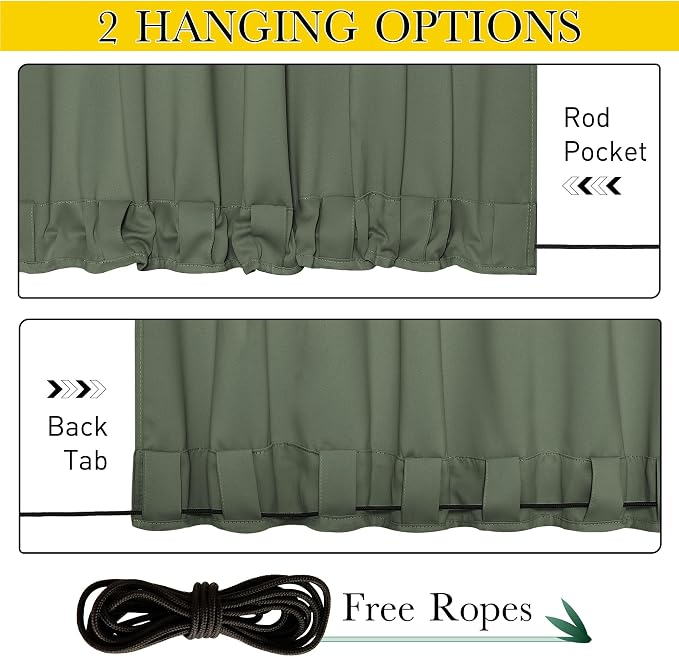 NICETOWN 2 PCs Waterproof Outdoor Curtains - Image 2
