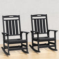 Oversized HDPE Outdoor Rocking Chair Set of 2, All-Weather, Extra Large & Extra by Plawdlik