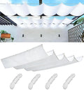Retractable Wave Shade Cloth Waterproof 5' x 16' Sun Shade Sail Waterproof by WoaceSunShadeSail