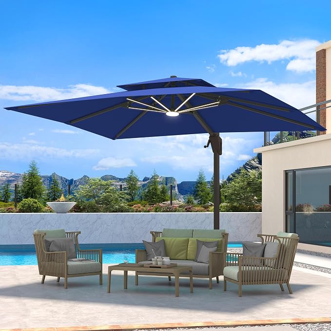 10 X 13 FT Cantilever Patio Umbrella Outdoor by Ombrellon