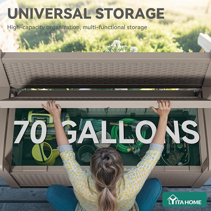 YITAHOME 70 Gallon Deck Bench - Image 2