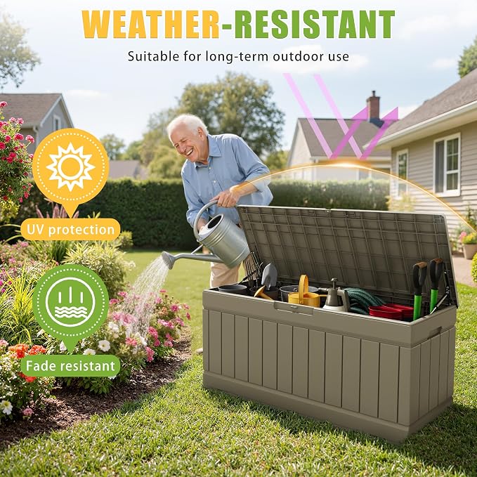 Greesum Outdoor Storage Box 82 Gallon Storage Bin - Image 3