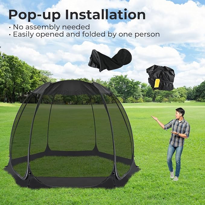 Alvantor Pop Up Screen House Tent, Instant Outdoor Gazebo - Image 3