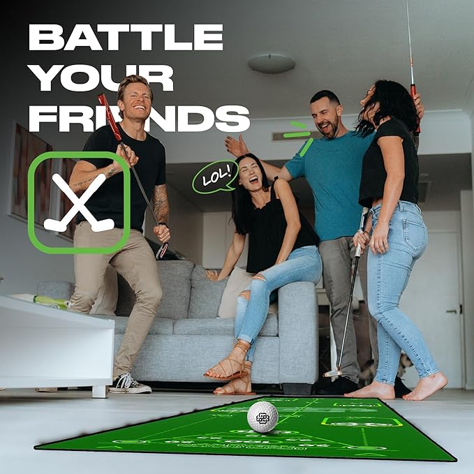 Back 2 Basics 10ft Golf Putting Mat - Premium Indoor Putting Green, Realistic Golf Putting for Training - Golf Practice Mat for Indoor/Outdoor Use, Putting Practice Mat for Golfers
