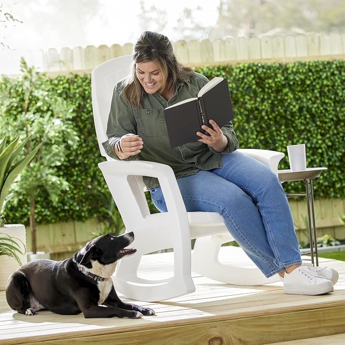 Rockaway Heavy Duty All Weather Patio or Deck Rocking Chair, and Patio - Image 7