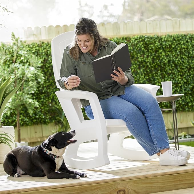 Rockaway Heavy Duty All Weather Rocking Chair, 2 Pack | Polyethylene Outdoor - Image 6
