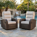 Oversized Wicker Outdoor Swivel Glider Recliner by LayinSun