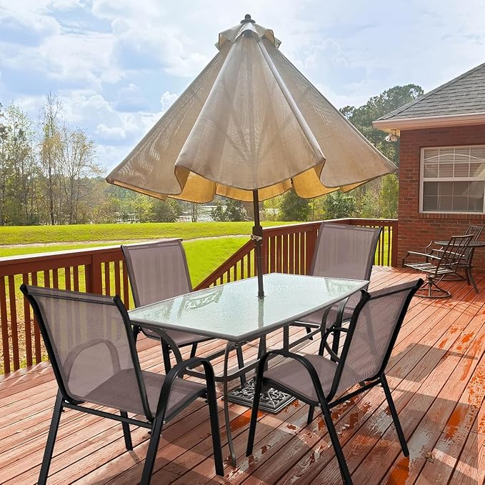 MEDIMALL Patio Chairs, Stackable Patio Chairs Set of 4, Outdoor Dining Chairs - Image 9