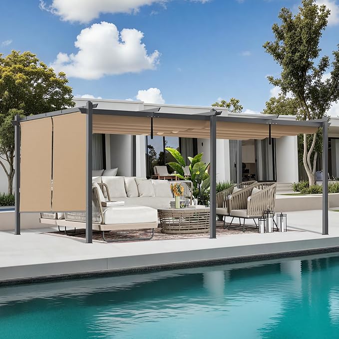 12 x 20 ft Outdoor Pergola by Aoodor