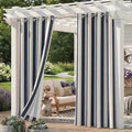 4 Panels Outdoor Stripe Curtains by Sunshelf