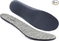 Thick Merino Wool Insoles for Women Fur Fleece Shoes Inserts Memory Foam Cushion Comfort Warm Sheepskin Insoles for Winter Snow Boots Slippers Grey 39EU,US8