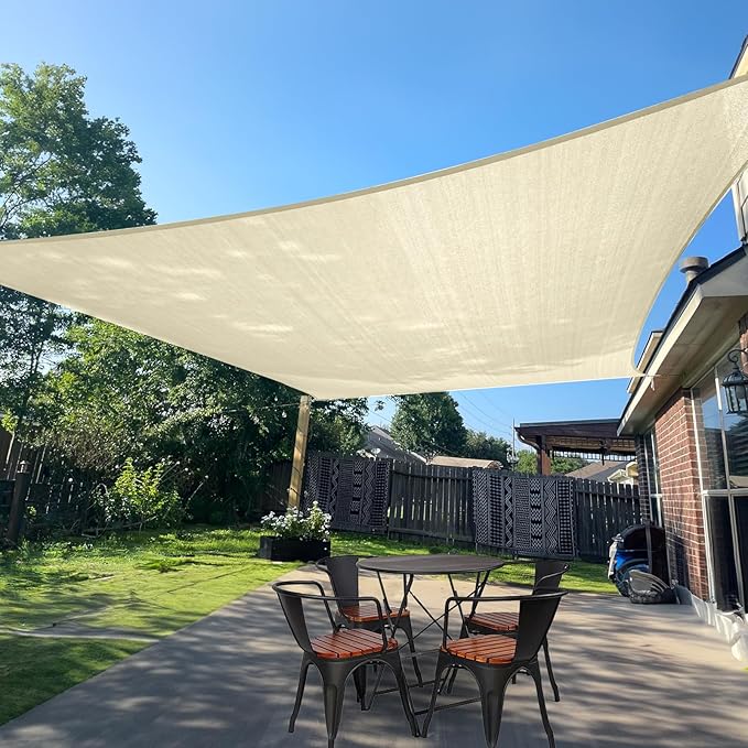 Sun Shade Sail 6'x18' Butter Cream Rectangle Custom Size | 95% UV Block by SUNLAX