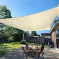 Sun Shade Sail 13'x14' Butter Cream Rectangle Custom Size | 95% UV Block by SUNLAX