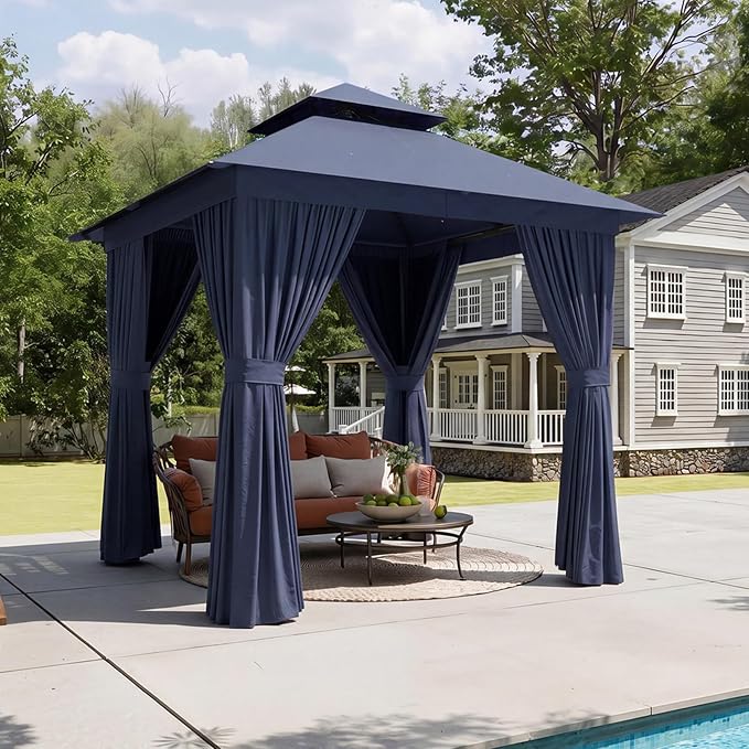 Aoxun 8x8FT Metal Frame Outdoor Gazebo by Aoxun