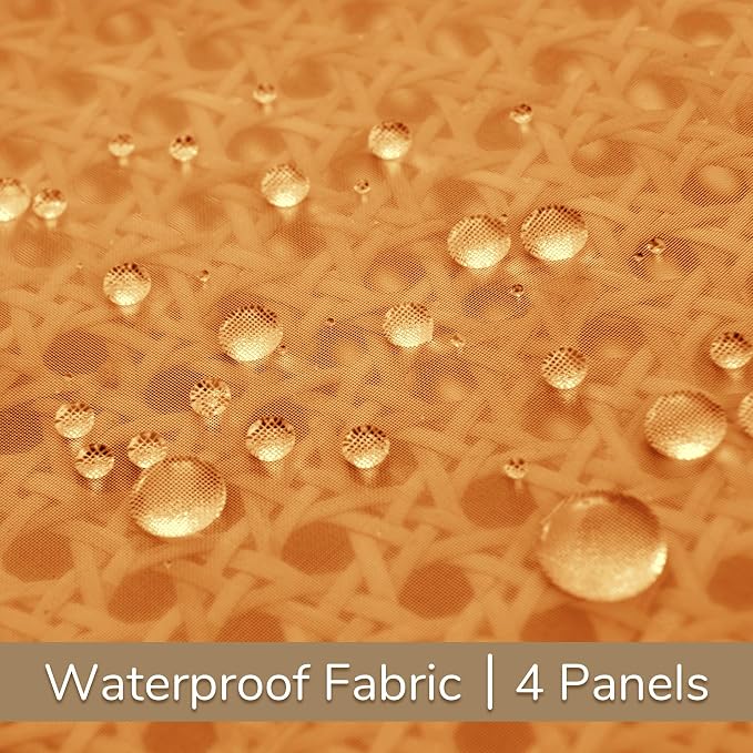 Outdoor Sheer Curtains for Patio Waterproof, 4 Panels Rod Pocket Indoor/Outdoor - Image 5